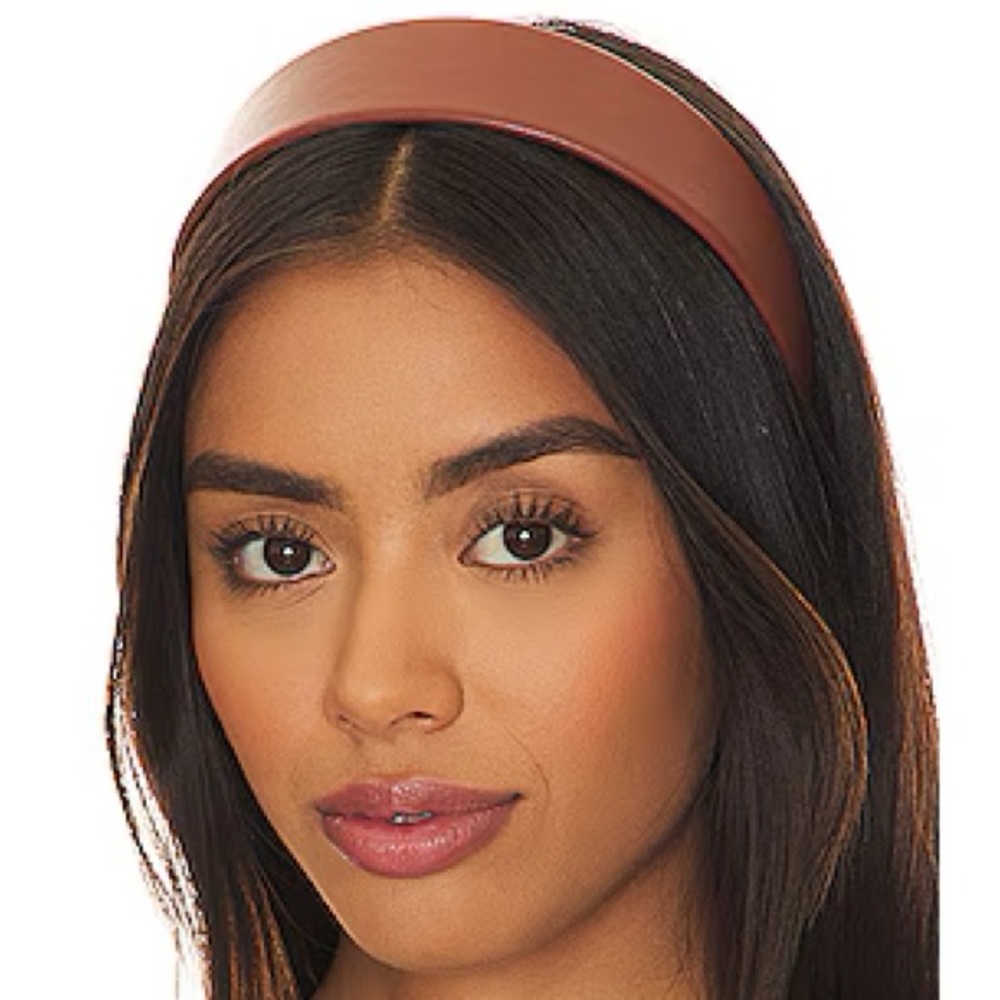 Lele Sadoughi Cher Faux Leather Headband in Walnut